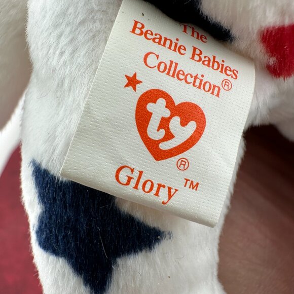 TY BEANIE BABIES BABY "GLORY" PLUSH STUFFED BEAR PATRIOTIC, RARE - Picture 5 of 6